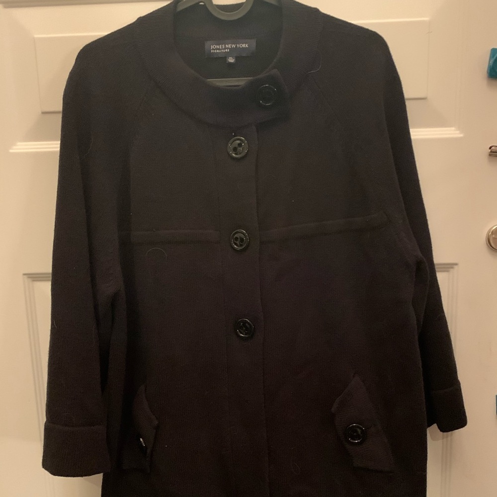 Black cardigan